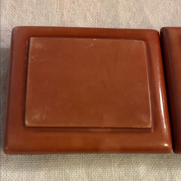 Vintage Chocolate Brown Belt Buckle Hook and Eye style 2 piece Set for 1” belt - Picture 9 of 9